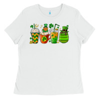St. Patricks Day Coffee Cups Ladies Tee | Teevron
