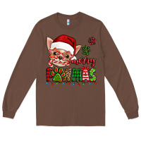 Chestnut merry pawmas christmas chihuahua Long Sleeve Tee - Jasminsmagicworld