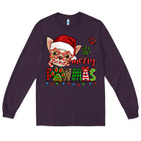 Plum merry pawmas christmas chihuahua Long Sleeve Tee - Jasminsmagicworld