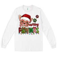 White merry pawmas christmas chihuahua Long Sleeve Tee - Jasminsmagicworld