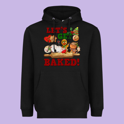 Let's Get Baked Heavyweight Hoodie Designed By Fadigitalartstudio