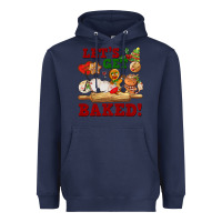 Navy let's get baked Heavyweight Hoodie - FaDigitalArtStudio