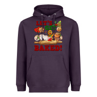 Plum let's get baked Heavyweight Hoodie - FaDigitalArtStudio