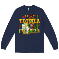 Navy Tequila Por Favor Long Sleeve Tee - texasbilliewilder