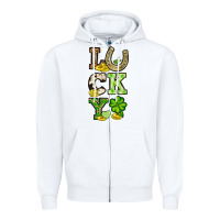 White St. Patrick's Western lucky Zipper Hoodie - OliviaCreatesArt