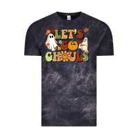 Cloud Black halloween lets go ghouls Vintage Tee - BarkalooDesign
