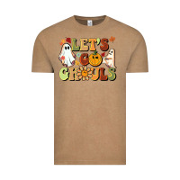 Vintage Coffee halloween lets go ghouls Vintage Tee - BarkalooDesign
