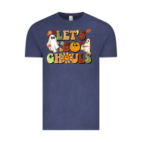 Vintage Denim halloween lets go ghouls Vintage Tee - BarkalooDesign