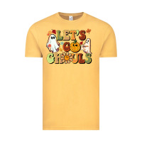 Vintage Mustard halloween lets go ghouls Vintage Tee - BarkalooDesign