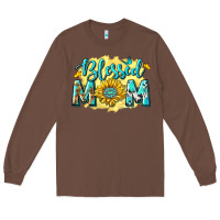 Chestnut Blessed Mom with Sunflowers Long Sleeve Tee - texasbilliewilder