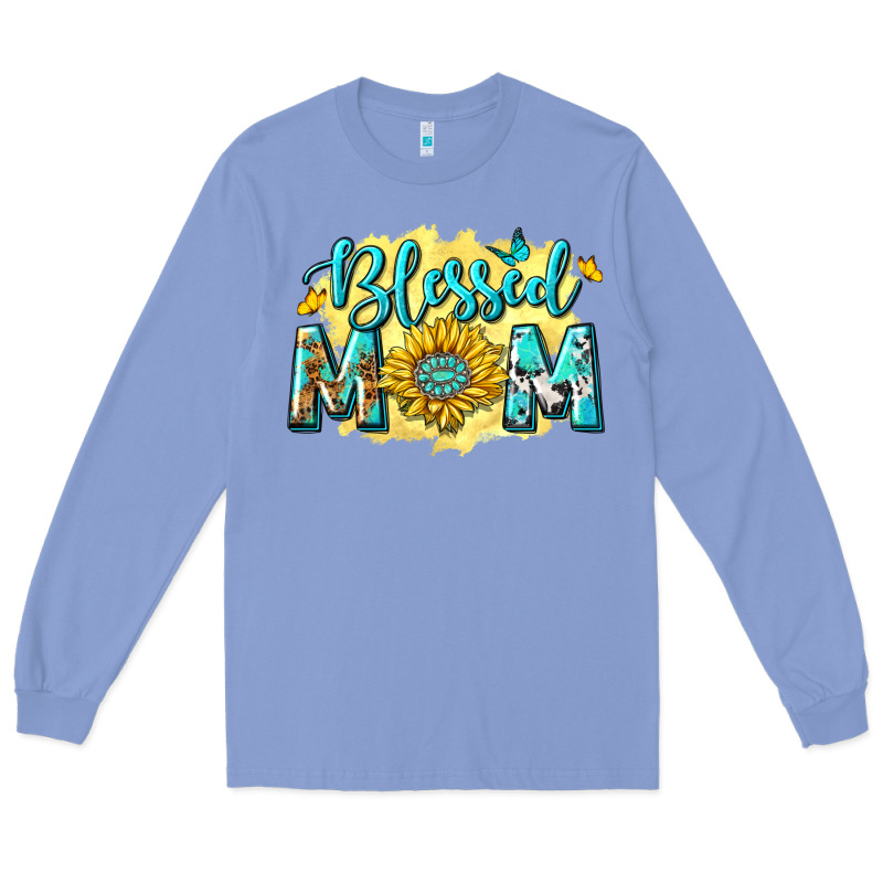 Blessed Mom With Sunflowers Long Sleeve Tee by texasbilliewilder | Teevron
