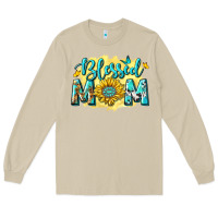 Mushroom Blessed Mom with Sunflowers Long Sleeve Tee - texasbilliewilder