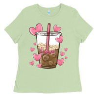 Matcha valentine coffee lover Ladies Tee - MaliasSmallBusiness