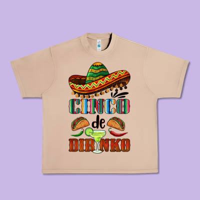 Cinco De Dirinko Sombrero Urban Heavy Tee Designed By Barkaloodesign
