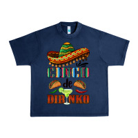 Navy cinco de dirinko sombrero Urban Heavy Tee - BarkalooDesign