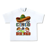White cinco de dirinko sombrero Urban Heavy Tee - BarkalooDesign