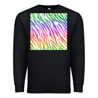 Black watercolor rainbow zebra seamless pattern Premium Sweatshirt - BundleAndBundleShop
