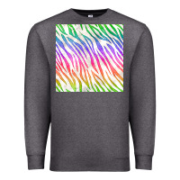 Charcoal Heather watercolor rainbow zebra seamless pattern Premium Sweatshirt - BundleAndBundleShop