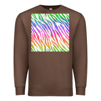 Chestnut watercolor rainbow zebra seamless pattern Premium Sweatshirt - BundleAndBundleShop