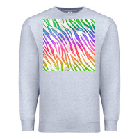 Heather Grey watercolor rainbow zebra seamless pattern Premium Sweatshirt - BundleAndBundleShop