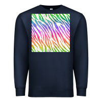 Navy watercolor rainbow zebra seamless pattern Premium Sweatshirt - BundleAndBundleShop