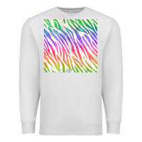 Oatmeal Heather watercolor rainbow zebra seamless pattern Premium Sweatshirt - BundleAndBundleShop