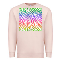 Pale Pink watercolor rainbow zebra seamless pattern Premium Sweatshirt - BundleAndBundleShop