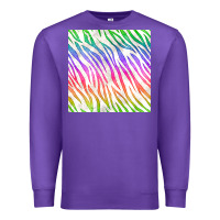 Purple watercolor rainbow zebra seamless pattern Premium Sweatshirt - BundleAndBundleShop