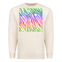 Sandshell watercolor rainbow zebra seamless pattern Premium Sweatshirt - BundleAndBundleShop