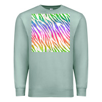 Seafoam watercolor rainbow zebra seamless pattern Premium Sweatshirt - BundleAndBundleShop