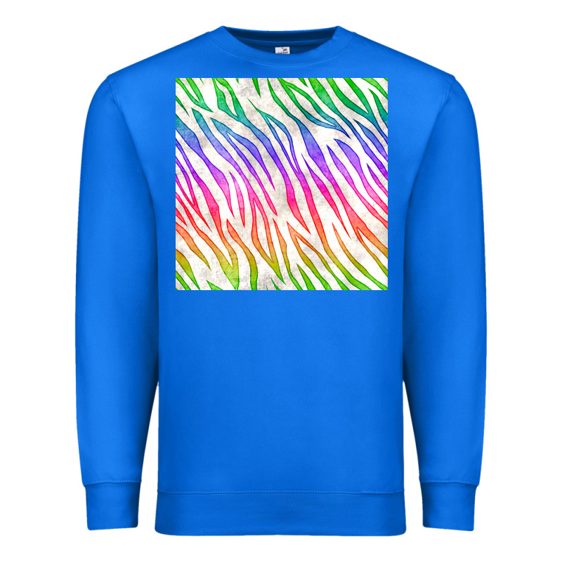 Watercolor Rainbow Zebra Seamless Pattern Premium Sweatshirt by BundleAndBundleShop | Teevron