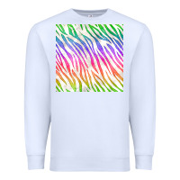 White watercolor rainbow zebra seamless pattern Premium Sweatshirt - BundleAndBundleShop