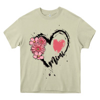 Mossy mimi flower heart Heavy Core Tee - MaliasSmallBusiness