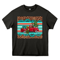 Asphalt truck gemstone leopard Heavy Core Tee - AdoDesignShop