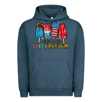 Pigment Midnight Navy tasted like freedom Urban Hoodie - RacoonDesign