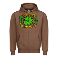Chestnut One lucky dog mom St. Patrick's Zipper Hoodie - OliviaCreatesArt