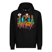 Black Western ICU Intensive Care Unit Nurse Premium Hoodie - FaDigitalArtStudio