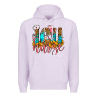 Lilac Western ICU Intensive Care Unit Nurse Premium Hoodie - FaDigitalArtStudio