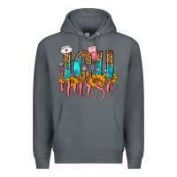 Rock Western ICU Intensive Care Unit Nurse Premium Hoodie - FaDigitalArtStudio