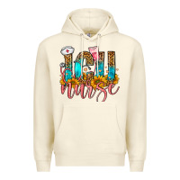 Sandshell Western ICU Intensive Care Unit Nurse Premium Hoodie - FaDigitalArtStudio