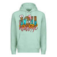 Seafoam Western ICU Intensive Care Unit Nurse Premium Hoodie - FaDigitalArtStudio