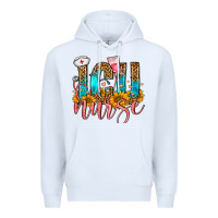 White Western ICU Intensive Care Unit Nurse Premium Hoodie - FaDigitalArtStudio