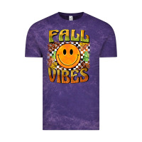 Cloud Purple fall vibes smiley face Vintage Tee - BarkalooDesign