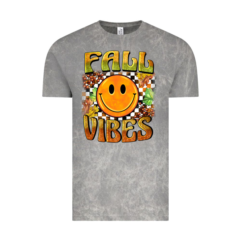 Fall Vibes Smiley Face Vintage Tee by BarkalooDesign | Teevron