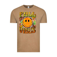 Vintage Coffee fall vibes smiley face Vintage Tee - BarkalooDesign