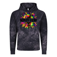 Cloud Black deputy clerk tie dye sunflower Vintage Hoodie - Jasminsmagicworld