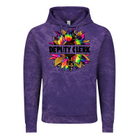 Cloud Purple deputy clerk tie dye sunflower Vintage Hoodie - Jasminsmagicworld