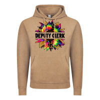 Vintage Coffee deputy clerk tie dye sunflower Vintage Hoodie - Jasminsmagicworld