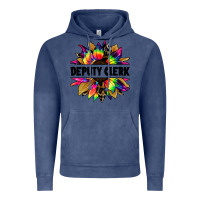 Vintage Denim deputy clerk tie dye sunflower Vintage Hoodie - Jasminsmagicworld