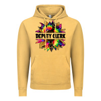 Vintage Mustard deputy clerk tie dye sunflower Vintage Hoodie - Jasminsmagicworld